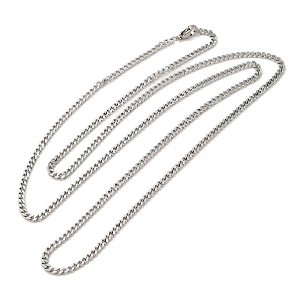 

PandaHall 304 Stainless Steel Curb Chain Necklaces, for Beadable Necklace Making, Stainless Steel Color, 29.53 inch(75cm), Wide: 2.5mm 304...