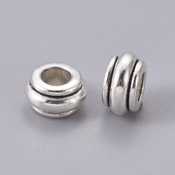 

PandaHall Metal European Beads, Antique Silver, Lead Free & Cadmium Free & Nickel Free, 10mm in diameter, 5.5mm thick, hole: 4.5mm Alloy...