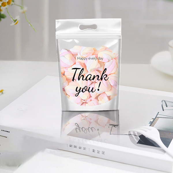 

PandaHall Rectangle Composite Material Ziplock Mylar Stand Up Bag, Clear Window Smell Proof Resealable for Packaging Pouch Party Favor Food...