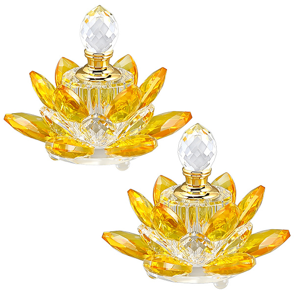 2 pièce de décoration décorative en forme de fleur de lotus en verre