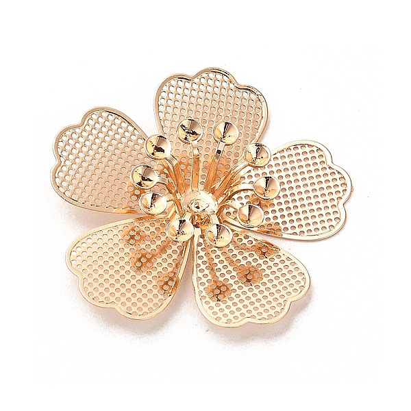 

PandaHall Rack Plating Brass Rhinestone Settings, Long-Lasting Plated, Flower, Light Gold, Fit for 2.5mm Rhinestone, 36x36x7.5mm Brass...