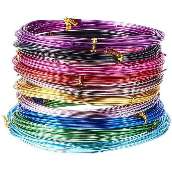 PandaHall 10 Rolls Aluminum Craft Wire 15 Guage Flexible Artistic Floral Colored Jewely Beading Wire for DIY Jewelry Craft Making Each Roll...