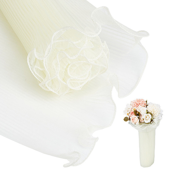 

PandaHall Cloth Flower Bouquet Wrapping Mesh Paper, Bouquet Packaging Paper Wrinkled Wavy Net Yarn, for Valentine's Day, Wedding, Birthday..., Yellow