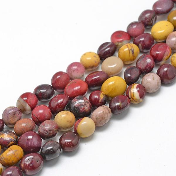 

PandaHall Natural Mookaite Beads Strands, Oval, 8~15x7~12x4~12mm, Hole: 1mm, about 30~45pcs/strand, 15.7 inch Mookaite Oval