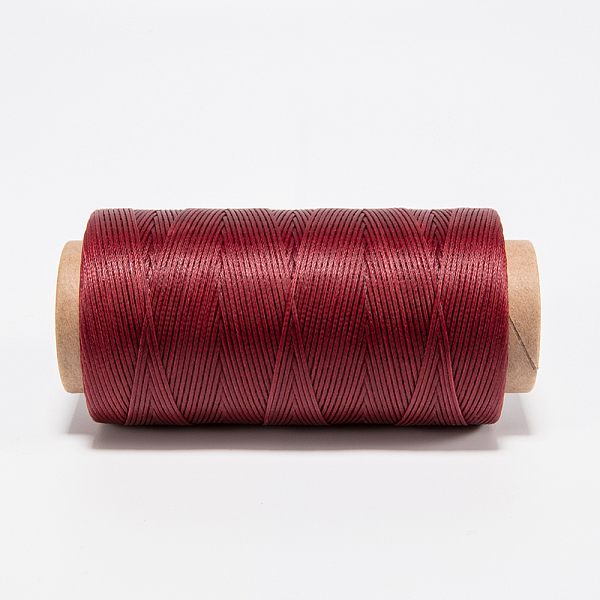 

PandaHall Olycraft Waxed Polyester Cord, Dark Red, 0.8mm, about 260m/roll Waxed Polyester Cord Round Red