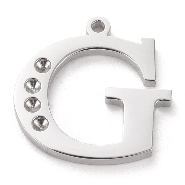 

PandaHall 304 Stainless Steel Letter Pendant Rhinestone Settings, Stainless Steel Color, Letter.G, G: 16x15.5x1.5mm, Hole: 1.2mm, Fit for...