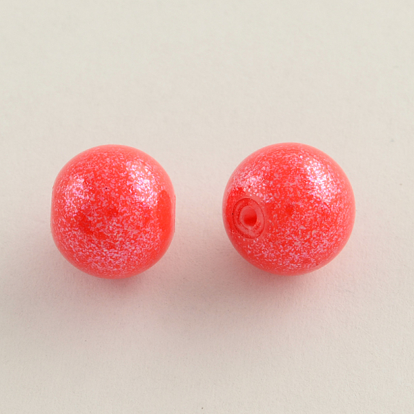 

PandaHall Spray Painted Glass Round Bead Strands, Red, 6mm, Hole: 1.3~1.6mm, about 133pcs/strand, 31.4 inch Glass Round Red