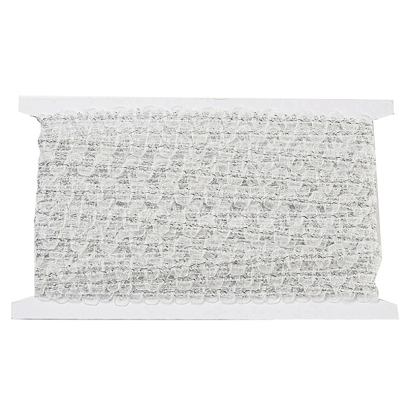 

PandaHall Polyester Lace Trim for Curtain, Home Textile Decor, Silver, White, 1/2 inch(12mm) Polyester None White