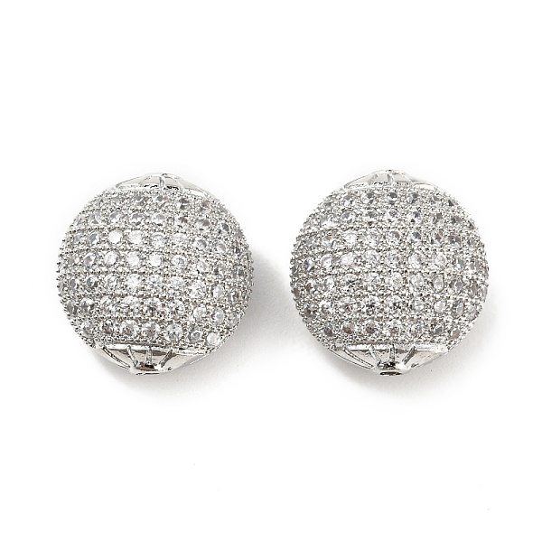 

PandaHall Brass Beads, with Clear Cubic Zirconia, Flat Round, Real Platinum Plated, 14.5~15x9mm, Hole: 1mm Brass+Cubic Zirconia Flat Round...