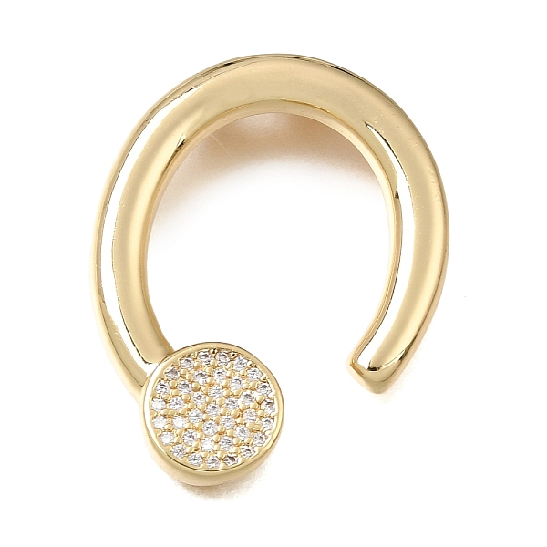 Brass Micro Pave Clear Cubic Zirconia Pendants