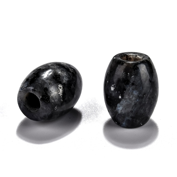 

PandaHall Natural Larvikite European Beads, Large Hole Beads, Barrel, 15~17x12~13.5mm, Hole: 4.5~5mm Larvikite Barrel