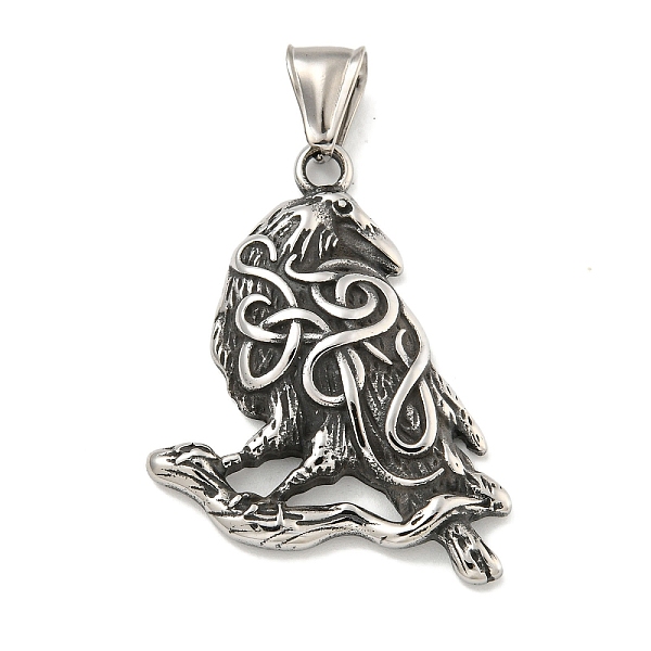 

PandaHall 316 Surgical Stainless Steel Pendants, Eagle Charm, Antique Silver, 36.5x30x5mm, Hole: 4x7.5mm 316 Surgical Stainless Steel Eagle