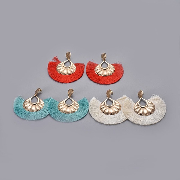 Polyester Tassel Dangle Earrings
