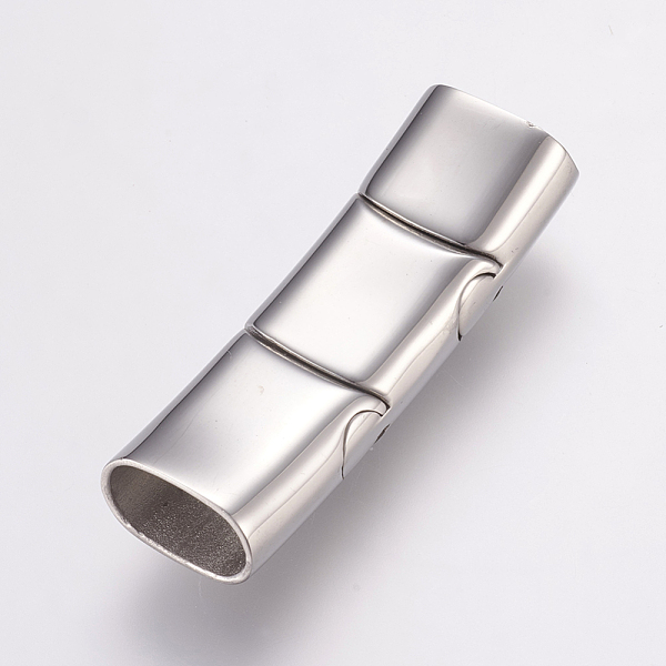 304 Stainless Steel Magnetic Clasps With Glue-in Ends