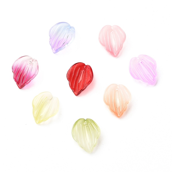 

PandaHall Transparent Glass Pendants, Pale Orchids, Mixed Color, 17.5x14x5mm, Hole: 1.2mm Glass Flower Multicolor