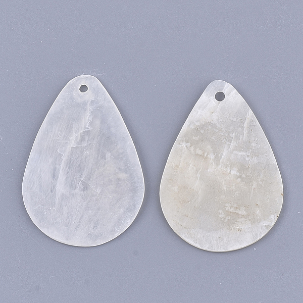 

PandaHall Capiz Shell Pendants, Teardrop, WhiteSmoke, 37.5x25.5x1mm, Hole: 1.6mm Capiz Shell Teardrop White