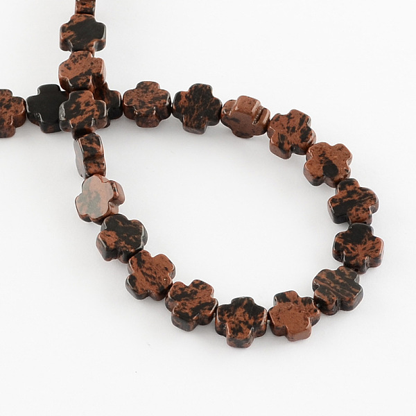 

PandaHall Natural Mahogany Obsidian Stone Beads Strands, Greek Cross, Coconut Brown, 8x8x4mm, Hole: 1mm, about 50pcs/strand, 16.9 inch...