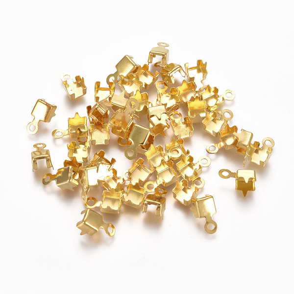 

PandaHall Brass Cup Chain Ends, Rhinestone Cup Chain Connectors, Golden, 8x4mm, Hole: 1.4mm, about 3.5mm inner diameterdiameter Brass