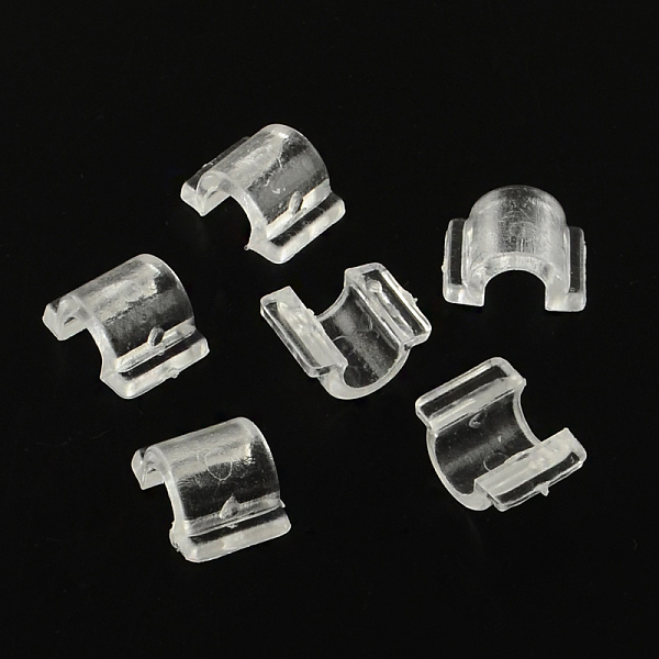 

PandaHall Plastic Base Buckles, Hair Findings, for DIY Hair Tie Accessories, Clear, 12x9x6mm Plastic Clear