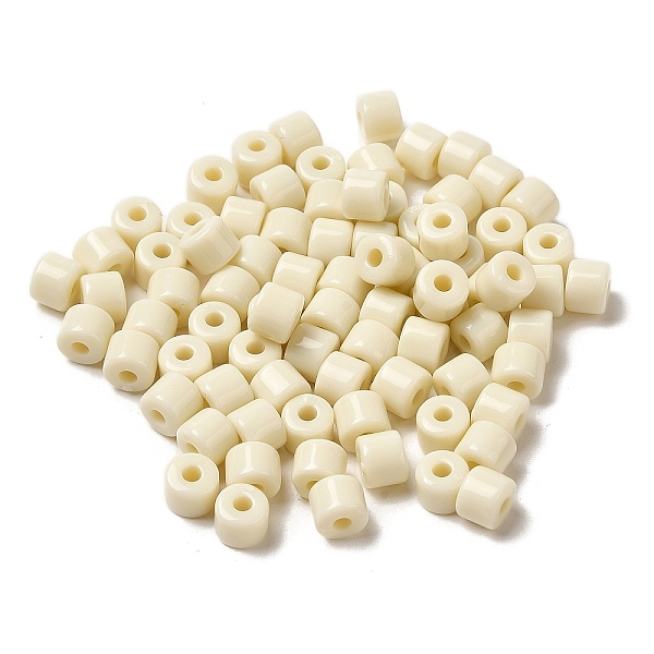 

PandaHall Opaque Acrylic Beads, Column, Cornsilk, 6.5x5mm, Hole: 2.2mm Acrylic Column Gold