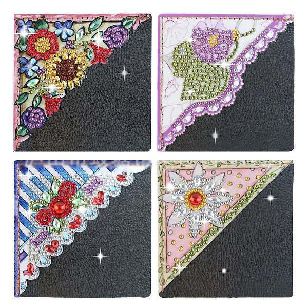 

PandaHall DIY Switch Triangle Pack Corner Bookmark Diamond Painting Kits, Including Resin Rhinestones, Pen, Tray & Glue Clay, Flower Pattern...