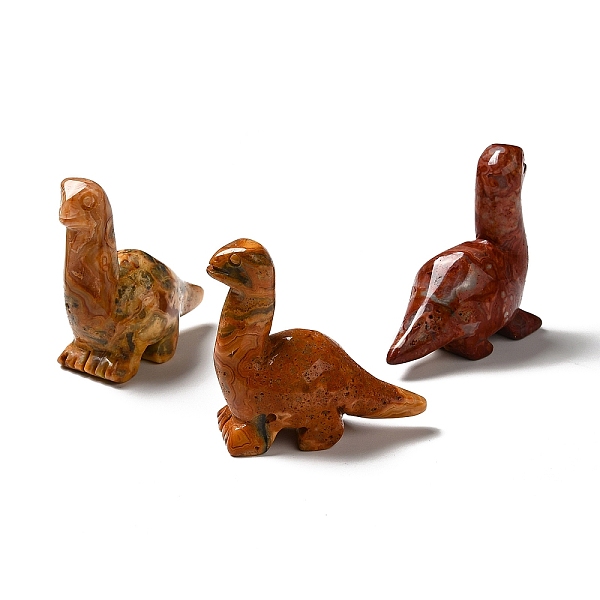 

PandaHall Natural Crazy Agate Home Display Decoration, 3D Dinosaur, 48x21x46mm Crazy Agate Dinosaur