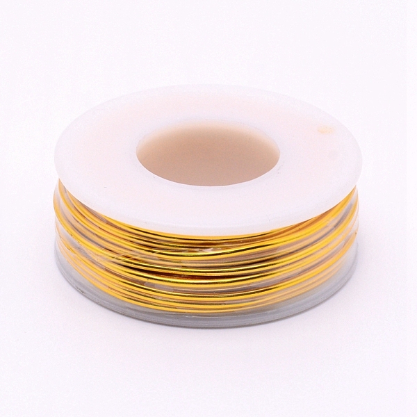 

PandaHall Round Aluminum Wire, with Spool, Gold, 15 Gauge, 1.5mm, 10m/roll Aluminum Round Gold