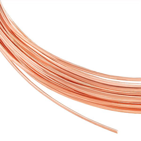 

PandaHall BENECREAT 23 Gauge 20 Feet Half Round Copper Wire, 0.6mm Wide Pure Copper Beading Wire for Crafts Making Supplies Copper Half...