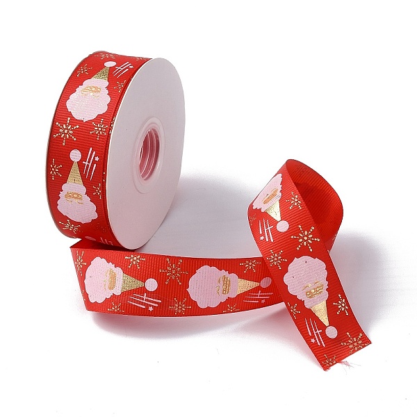 

PandaHall 25 Yards Flat Christmas Theme Printed Polyester Grosgrain Ribbon, for DIY Jewelry Making, Red, 7/8~1 inch(23~25mm) Polyester Santa...