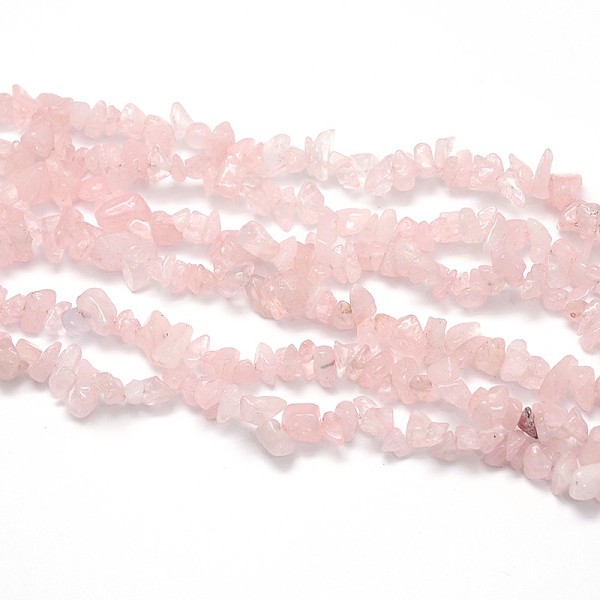 

PandaHall Natural Rose Quartz Beads Strands, Chips, 5~8x5~8mm, Hole: 1mm, about 31.5 inch Rose Quartz Chip