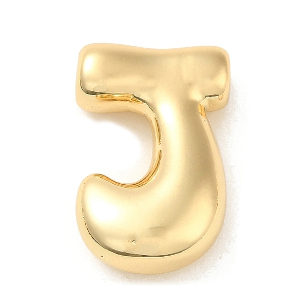 

PandaHall Brass Pendant, Real 18K Gold Plated, Letter J, 22x14x6.5mm, Hole: 2.6mm Brass Letter J