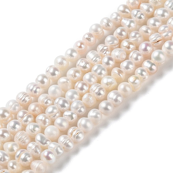 

PandaHall Natural Cultured Freshwater Pearl Beads Strands, Potato, Grade A++, PapayaWhip, 4~4.5x4~4.5mm, Hole: 0.5mm, about 80pcs/strand..., Orange