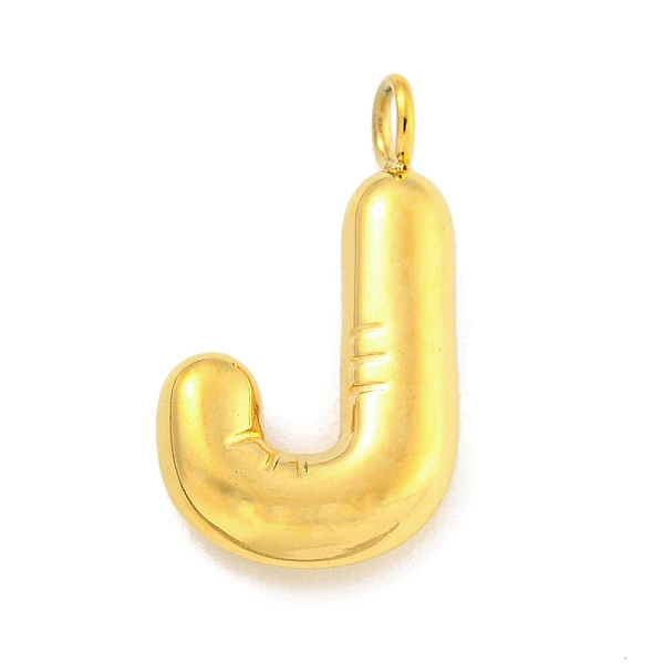 

PandaHall Ion Plating(IP) 304 Stainless Steel Pendants, Letter Charm, Golden, Letter J, 17x10x3mm, Hole: 2mm 304 Stainless Steel Letter J