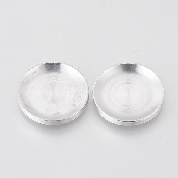

PandaHall Eco-Friendly Aluminium Cabochon Settings, Laser Cut, Flat Round, Silver, Tray: 15mm, 21x2.5mm Aluminum Flat Round Silver