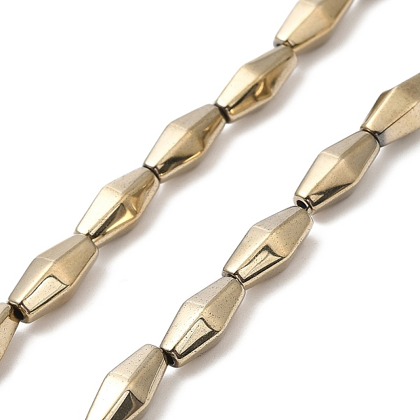 

PandaHall Electroplate Synthetic Magnetic Hematite Beads Strands, Faceted, Rhombus, Antique Bronze Plated, 12~12.5x5.5~6mm, Hole: 1.2mm...