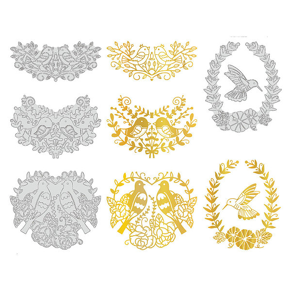 

PandaHall Globleland 4Pcs 4 Styles Carbon Steel Hot Foil Plate Metal Dies, for DIY Scrapbooking Embossing, Photo Ablum Craft Making Template...