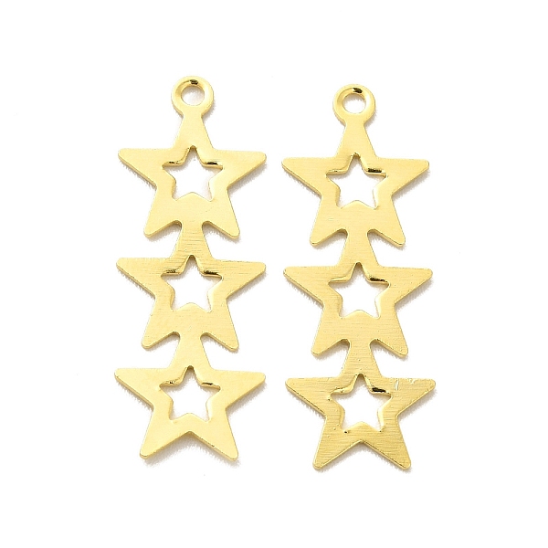 

PandaHall Brass Pendants, Cadmium Free & Lead Free, Star Charm, Long-Lasting Plated, Real 24K Gold Plated, 24.5x9x0.6mm, Hole: 1.5mm Brass...