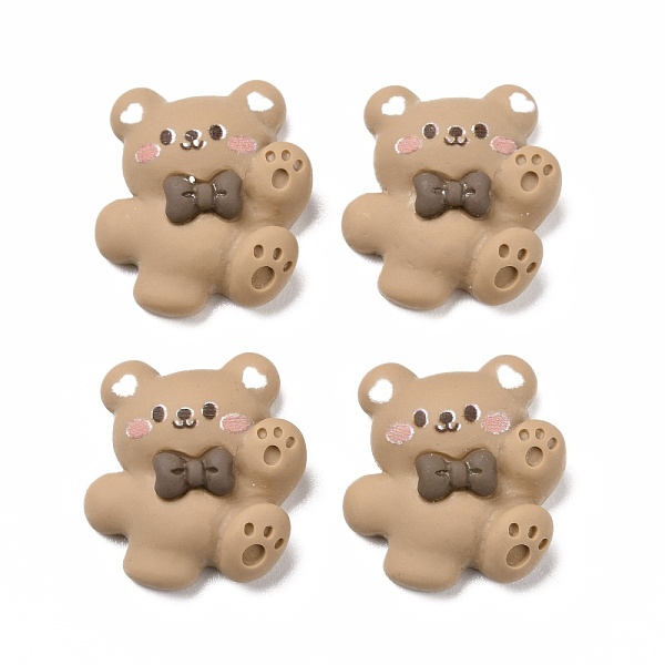 

PandaHall Opaque Resin Cabochons, Bear, Tan, 21x20.5x7mm Resin Bear Orange