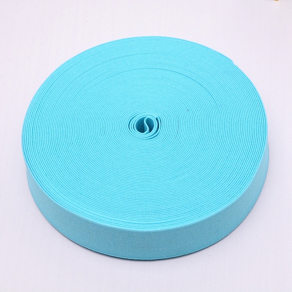 

PandaHall Ultra Wide Thick Flat Elastic Band, Webbing Garment Sewing Accessories, Cyan, 40mm Elastic Fibre Flat Cyan