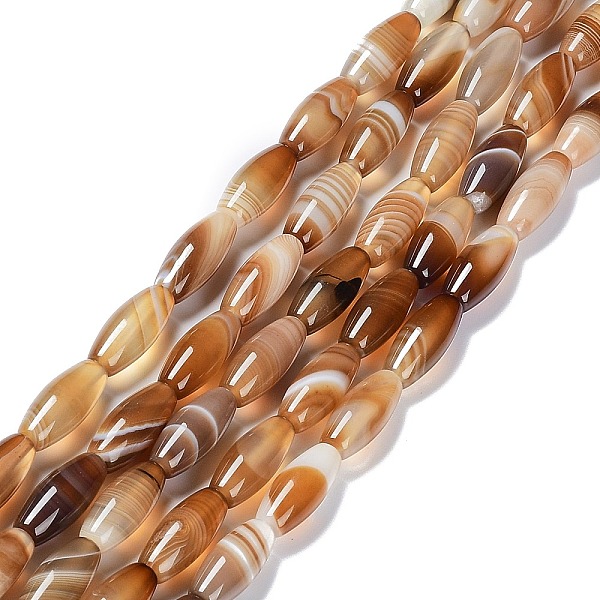 

PandaHall Natural Banded Agate Beads Strands, Rice, 20x8~8.5mm, Hole: 1.2mm, about 19pcs/strand, 14.88~14.96 inch(37.8~38cm) Banded Agate...