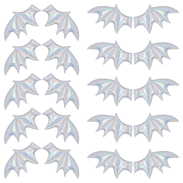 PandaHall GORGECRAFT 2 Style 40PCS Leather Halloween Bat Wings DIY Crafts Bat Wing Spooky Bats Halloween Decorations for Hair Ornament &...