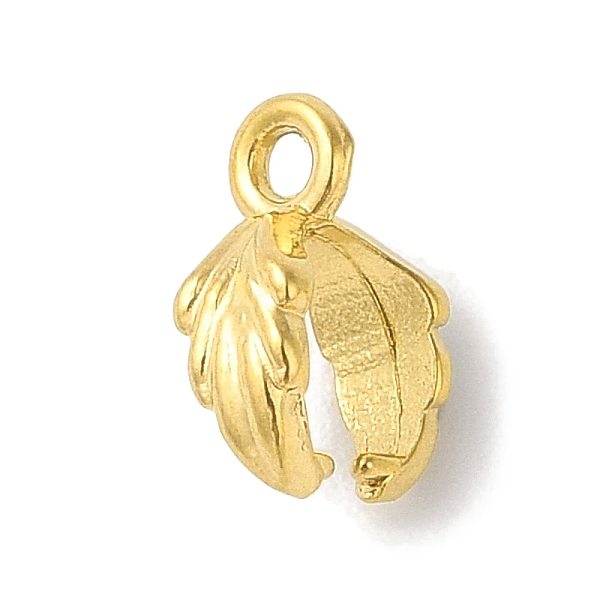 

PandaHall 304 Stainless Steel Ice Pick Pinch Bails, Leaf, Golden, 10.5x4mm, Hole: 1.4mm, Pin: 0.8mm 304 Stainless Steel
