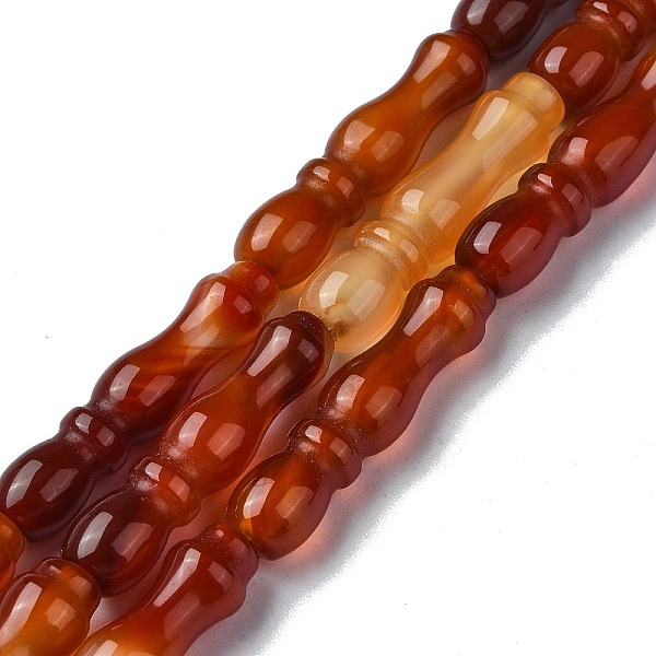 

PandaHall Natural Red Agate Beads Strands, Texture Tube, Islamic Prayer Beads for Rosary, 27x6mm, Hole: 1.5mm, about 14pcs/strand, 15.16...