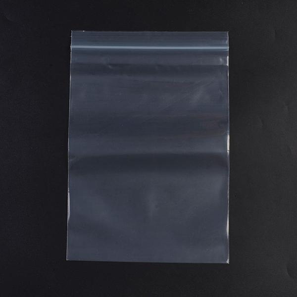 PandaHall Plastic Zip Lock Bags, Resealable Packaging Bags, Top Seal, Self Seal Bag, Rectangle, White, 30x20cm, Unilateral Thickness: 3.9...