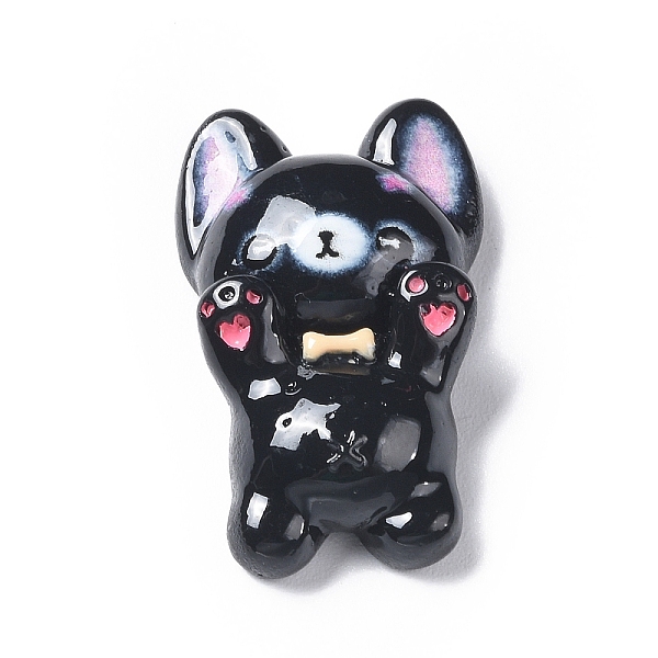 

PandaHall Opaque Resin Cabochons, Dog, Black, 29x18x7mm Resin Dog Black