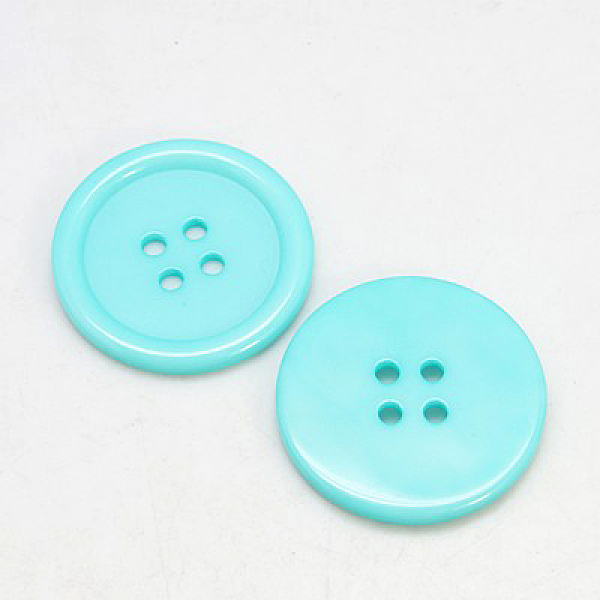 

PandaHall Resin Buttons, Dyed, Flat Round, Mixed Color, 34x4mm, Hole: 3mm, 98pcs/bag Resin Flat Round Multicolor