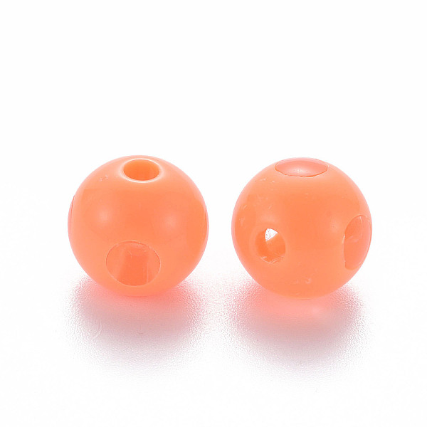 

PandaHall Opaque Acrylic Beads, Round, Mixed Color, 12x11mm, Hole: 2.5mm, about 520pcs/500g Acrylic Round Multicolor