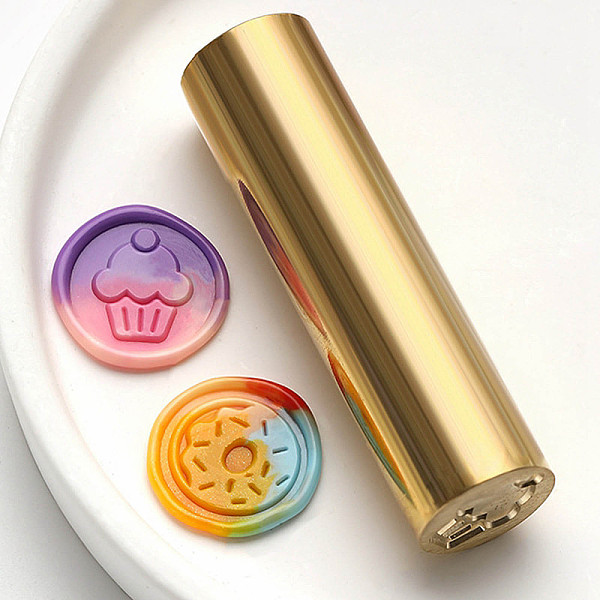 

PandaHall Double-Sided Engraving Wax Seal Brass Stamp, Golden, for Envelope, Card, Gift Wrapping, Food, 57x15mm Brass Food