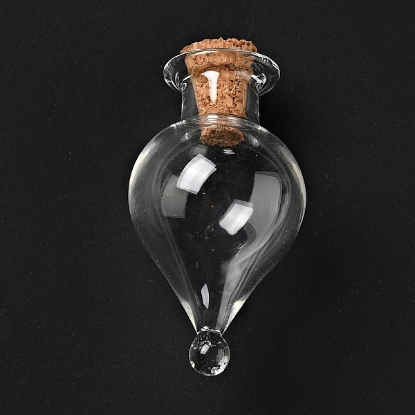 

PandaHall Teardrop Glass Cork Bottles Ornament, Glass Empty Wishing Bottles, DIY Vials for Pendant Decorations, Clear, 3.6cm Glass Bottle...