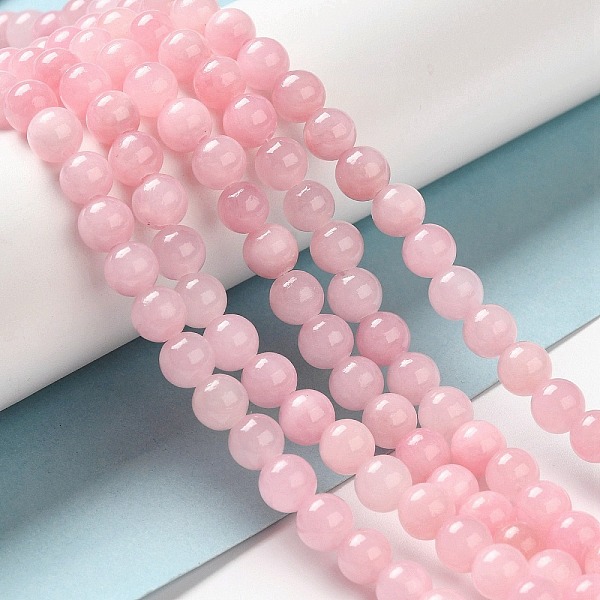 

PandaHall Natural Mashan Jade Beads Strands, Dyed, Round, Pink, 6mm, Hole: 1mm, about 68pcs/strand, 16 inch Mashan Jade Round Pink